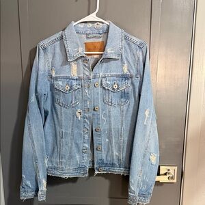 Distressed Light Blue Denim Jacket